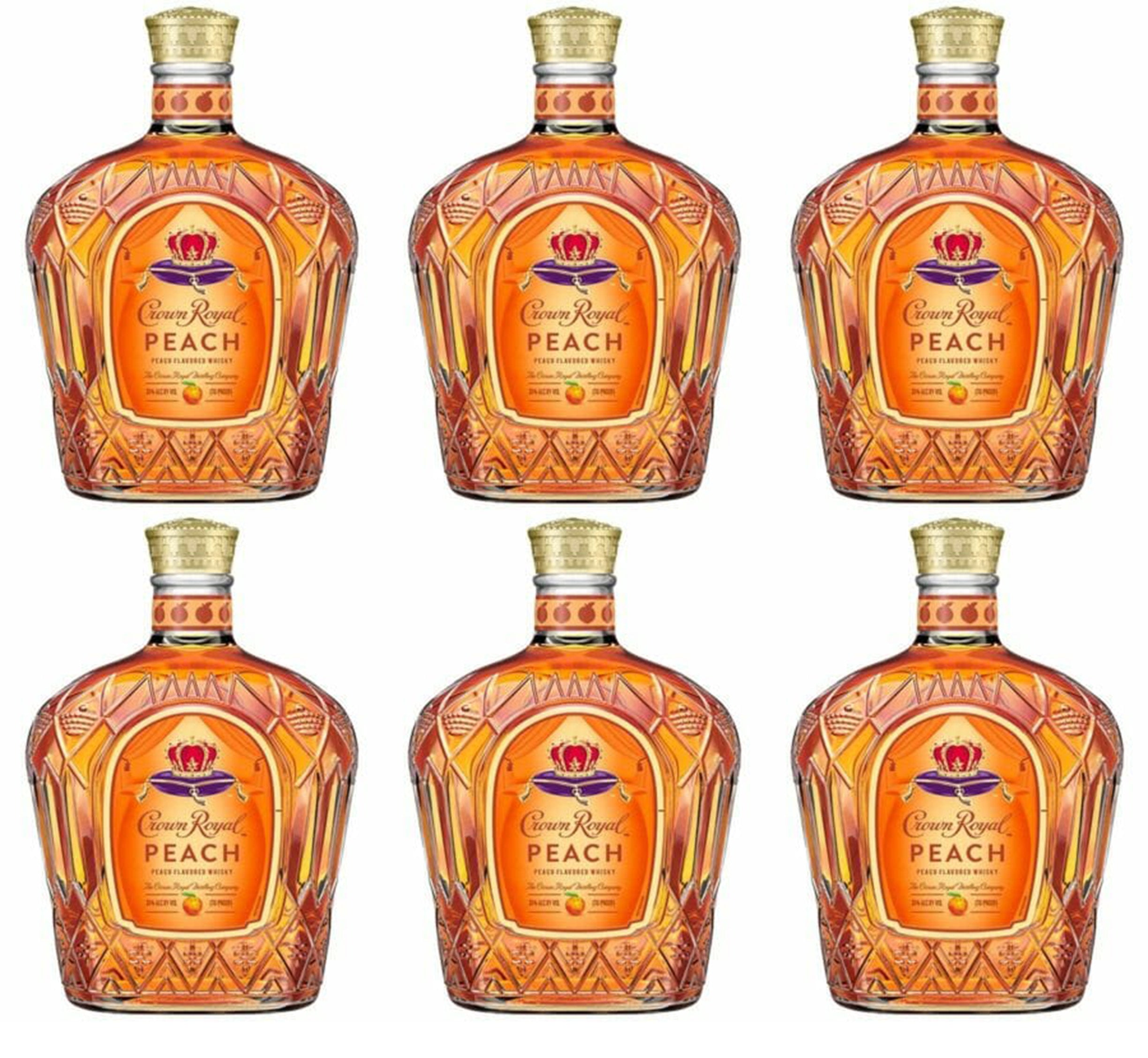 Crown Royal Peach Canadian Whisky 6 Pack 750ml