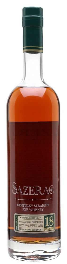 SAZERAC RYE 18 YEAR OLD 2013 750ml 90 Proof