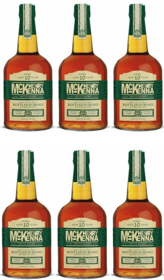 Henry McKenna 10 Year Old Bourbon Whiskey 750ml 6 Pack