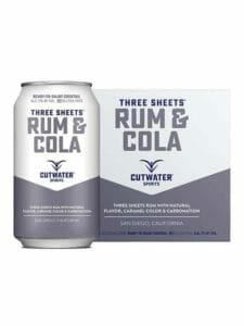 Cutwater Three Sheets Rum & Cola 4/12oz