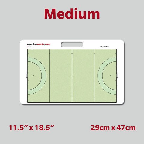Hockey Double Sided Board for Coaches 15x10.5 with Markers –