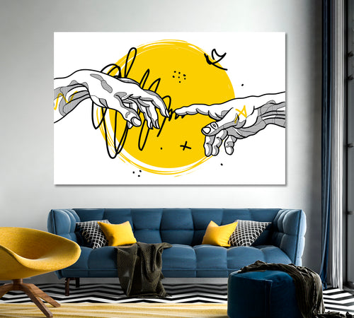 The Creation of Adam by Michelangelo Modern Art