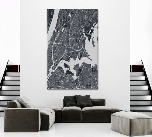 Detailed City Map NYC Suburb USA