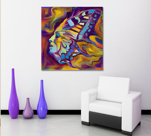 PURPLE DREAM  Abstract Human Portrait As A Butterfly