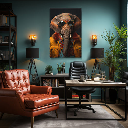 Trendy Jungle Elephant in Jacket