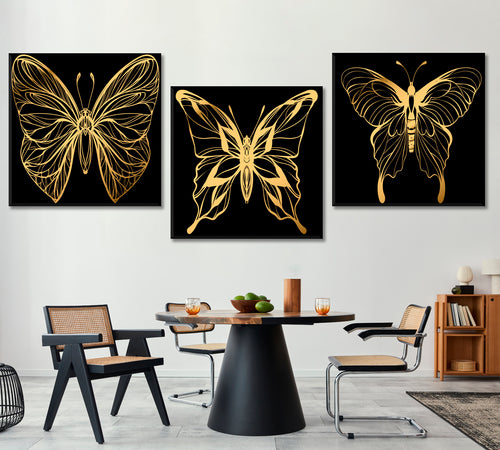 Gold Butterflies Set of 3