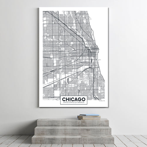 Detailed City Map Chicago USA