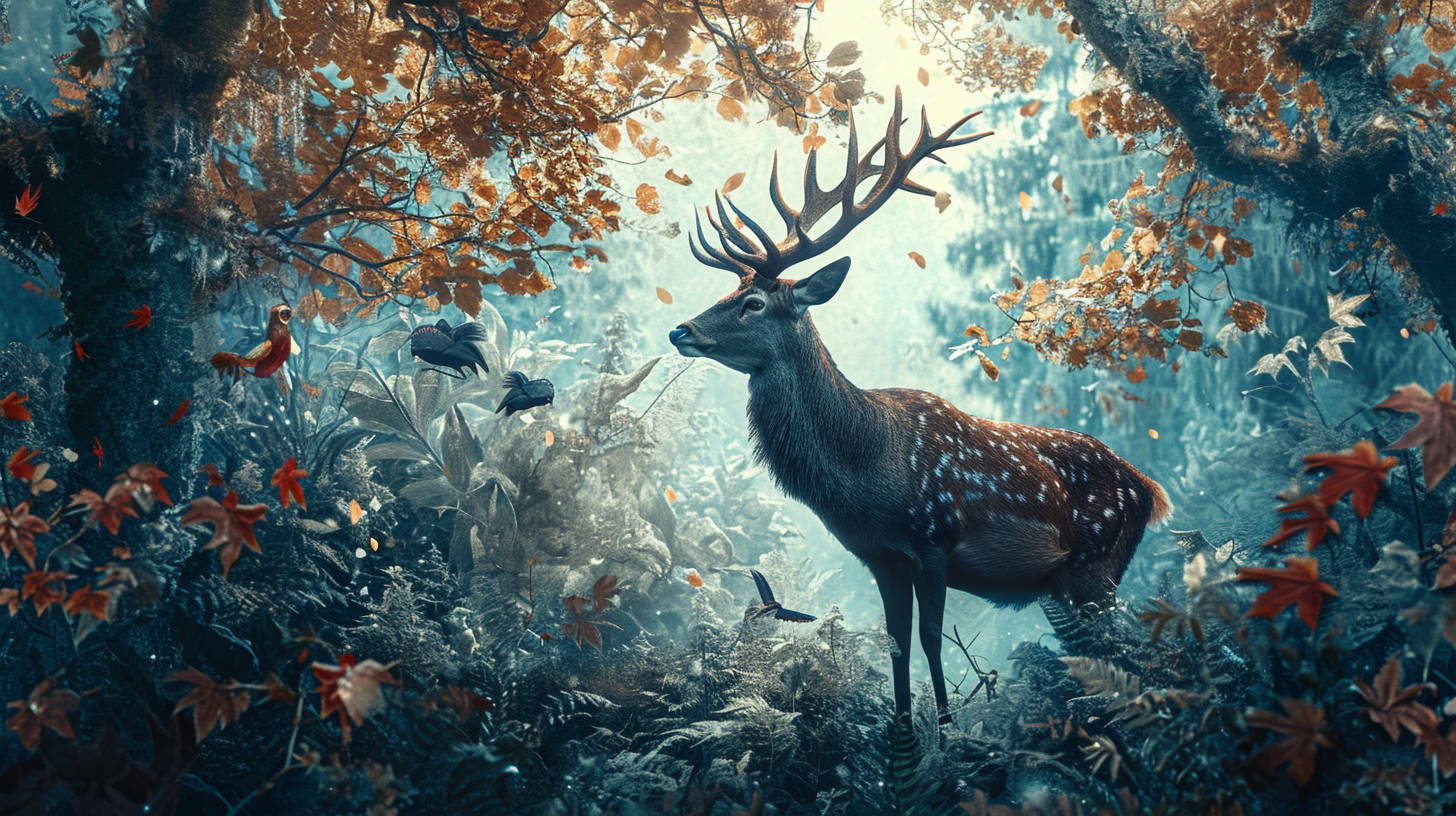Deer Animal Wild Life Wall Art