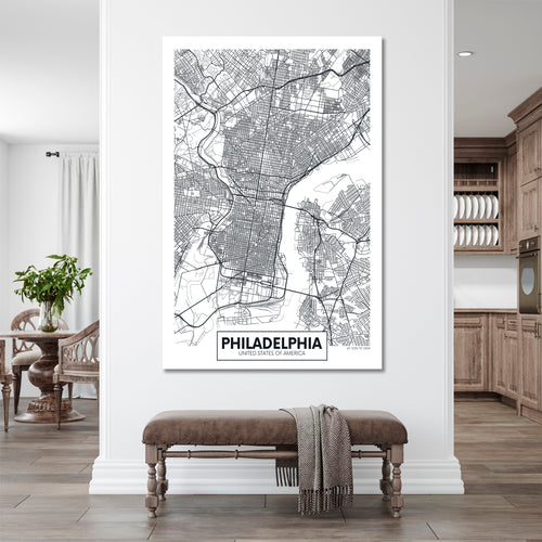 Detailed City Map Philadelphia USA