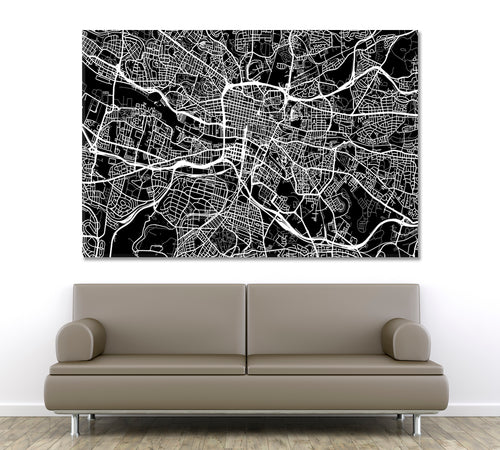 Glasgow Schottland Extra Large Urban City Map Poster