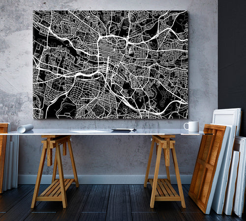 Glasgow Schottland Extra Large Urban City Map Poster