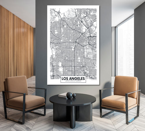 Detailed City Map Los Angeles USA