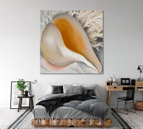SEA SHELL Ocean Life Large Abstract Shells - Square