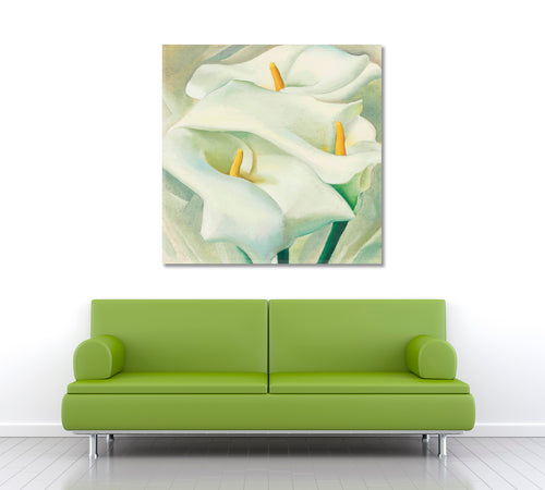 CALLA LILIES Flowers and Nature Canvas Print | Square