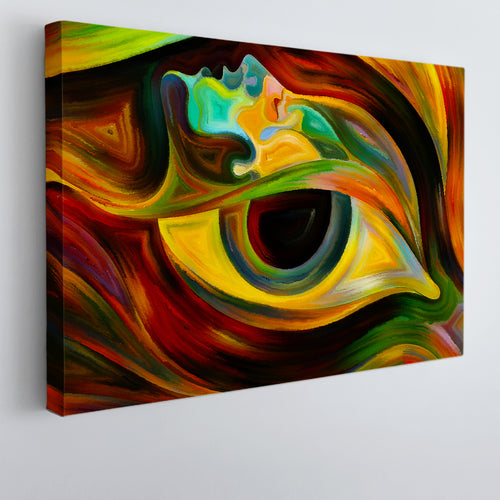 Abstract Colorful Human Face and Eye