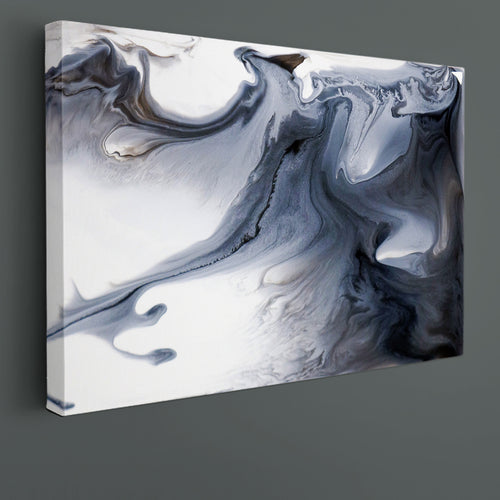 Abstract Gray Flow Clouds Painting