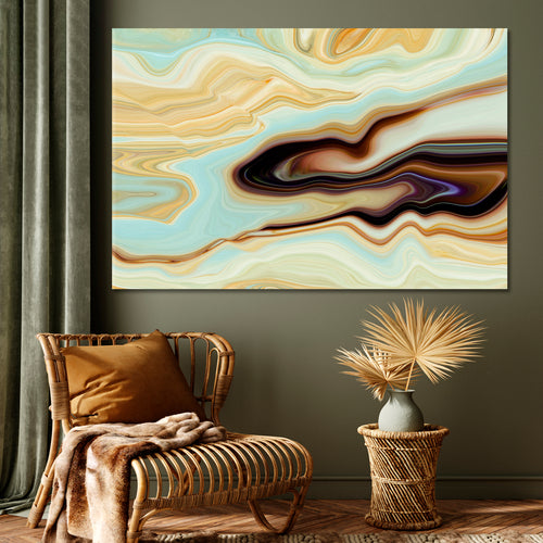Abstract Marble Swirls Fluid Marbling Effect Subtle Veining Accents