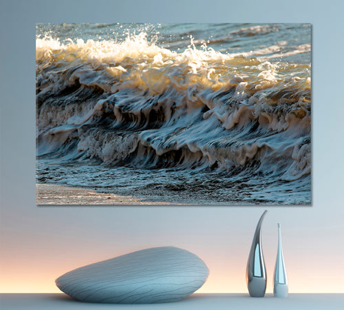 Pacific Waves in Costa Rica Beautiful Seascape Canvas Print