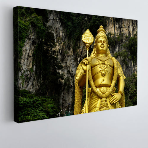Golden Statue Lord Murugan Batu Caves Kuala Lumpur Malaysia