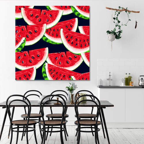 WATERMELON Appetizing Slices Abstract Juicy Summer Fruit