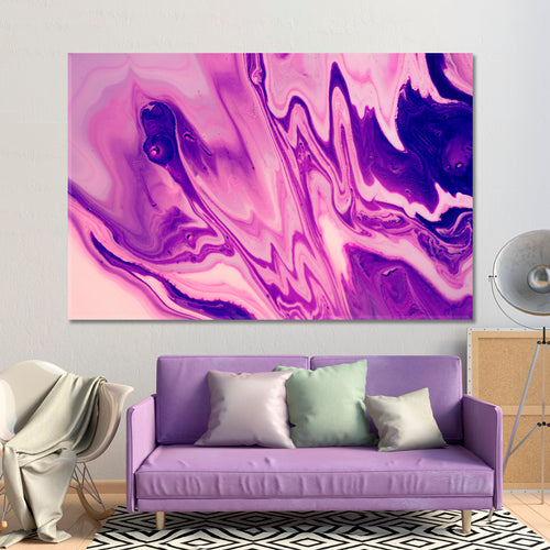 FUCHSIA Acrylic Mix Abstract Colorful Marble Splash Fluid