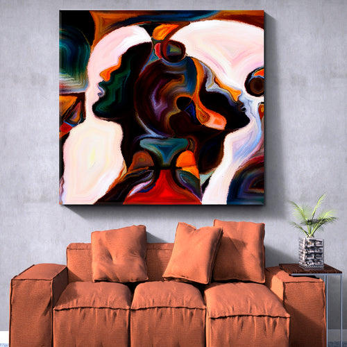 MODERN ART Abstract Design Canvas Print | Square Panel