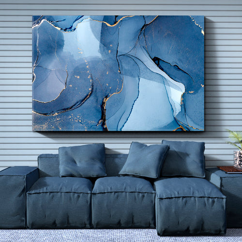 SHADES OF BLUE Marble Ink Color Pattern Creation