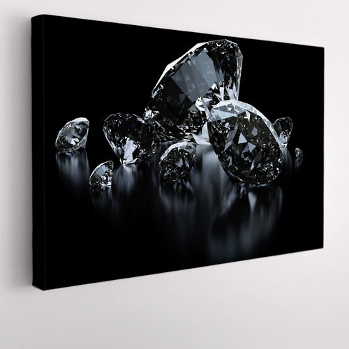 Beautiful Luxury Diamonds On Black Artwork