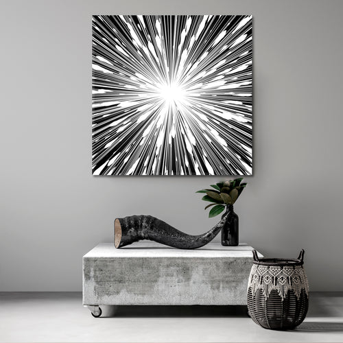 ARROWS Abstract Black & White Trendy Elegant Classy Unique | Square
