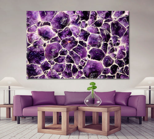 Natural Purple Amethyst Crystals Stunning Beautiful Rock