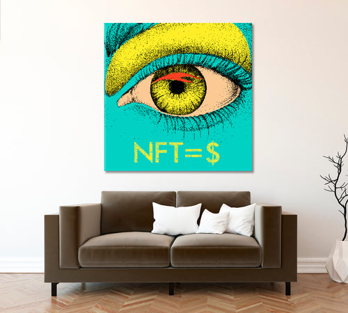 NFT Turquoise Poster Abstract Eye Artwork