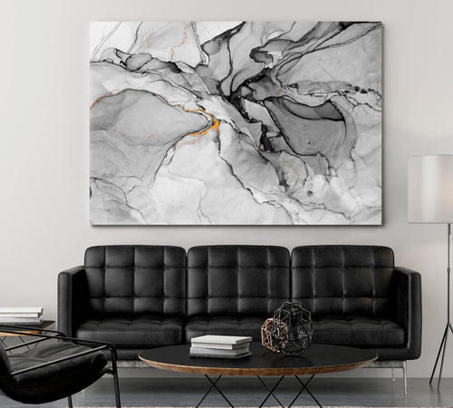 Gray Ink Modern Abstract Painting