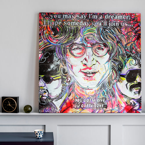 John Lennon Inspired Lyrics from Beatles Songs Street Art - S