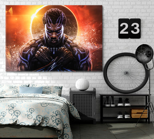 BLACK PANTHER Wakanda Forever Artwork Teenager Room Art Canvas Print