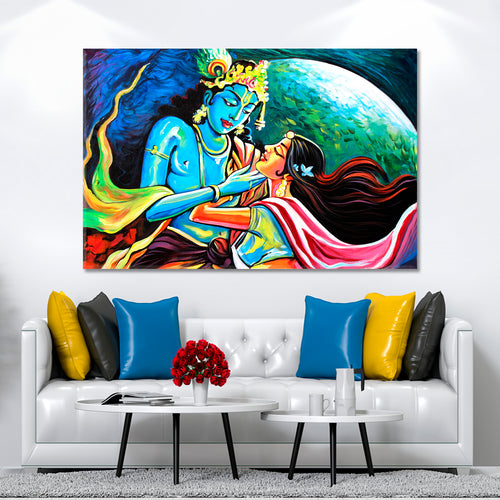 Lord Radha Krishna Hindu Religious Poster