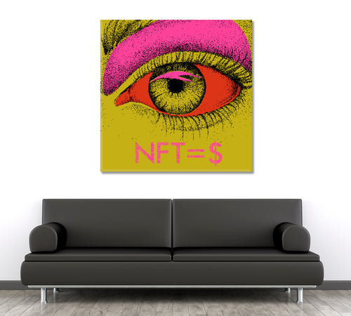 NFT Poster Abstract EYE Mustard Yellow