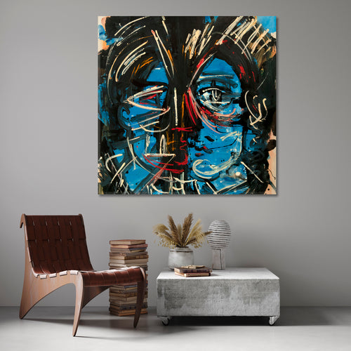 FRIENDS Portrait Abstract Expressionism