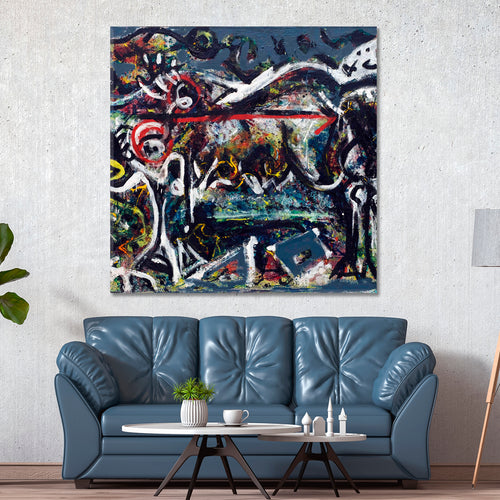 WOLF Pollock Style Abstract Modern