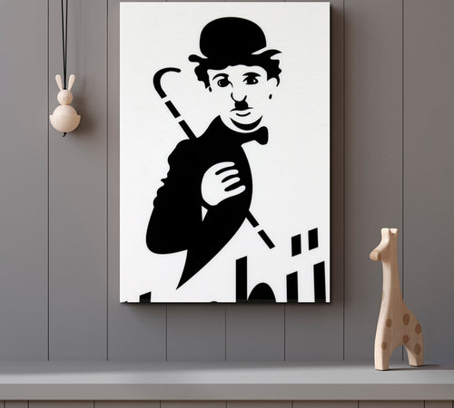 Charlie Chaplin Black And White Poster