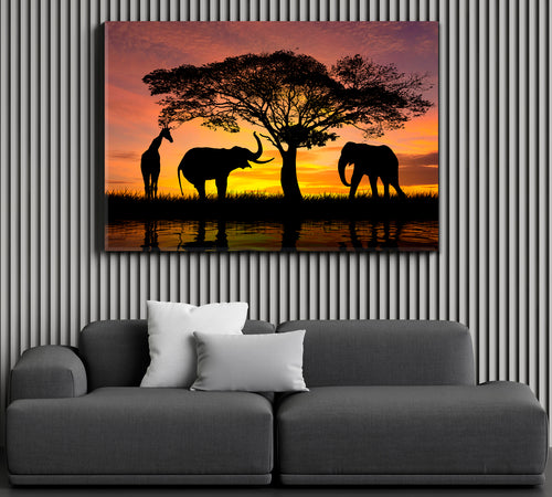 AFRICA SAFARI Savannah Sunset Scenery