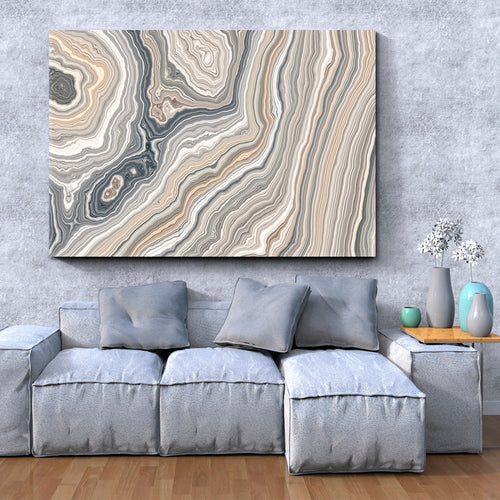Beautiful Curly Marble Texture Abstract Pastel Grey Beige Swirls