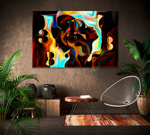 Abstract Forms Shapes Unique Design Wall Art Canvas Print