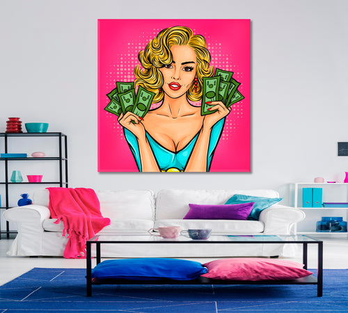 POP ART Girl with Money