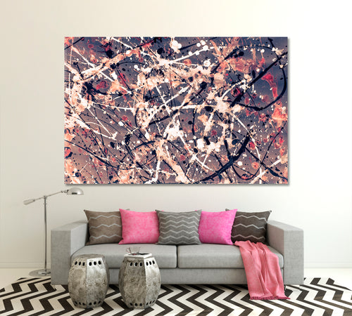 Style of Jackson Pollock Drip Art Abstract Expressionism Pattern