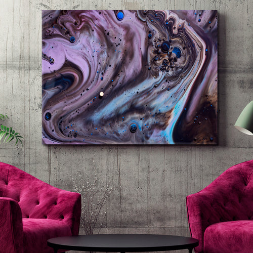 Purple Colorful Acrylic Bubbles Abstract Mixed Fluid