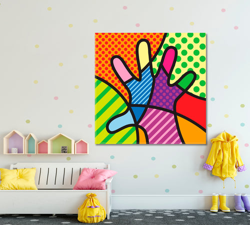 HAND Colorful Modern Pop Art Abstract