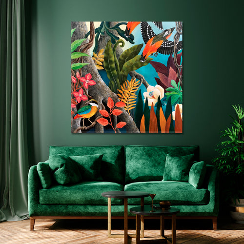 TROPICAL VIBES Jungle Abstract Contemporary Painting