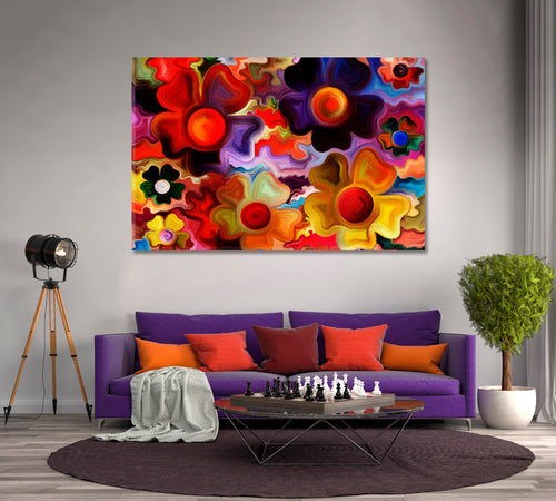 Vibrant Abstract Flowers And Shapes
