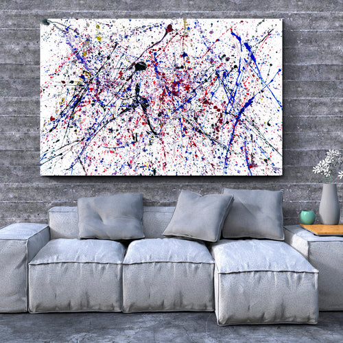 Colorful Modern Expressionist Abstract Drip Art