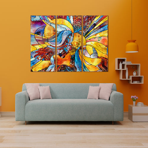 ABSTRACT MODERN ART Futuristic Expressionist Stained Glass Patterns